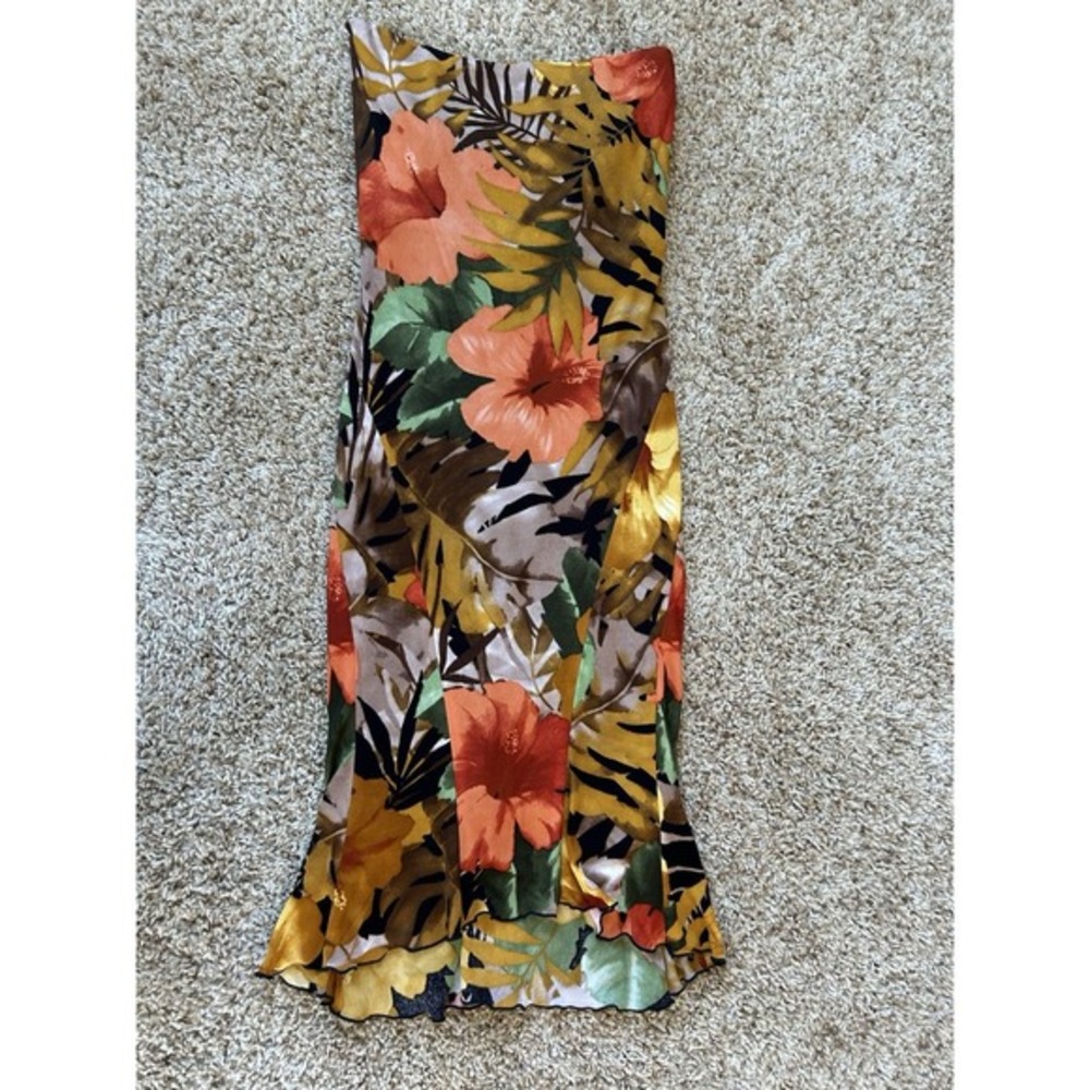 Vintage Women's Cache Strapless Floral Dress‎ Size 4 Fairy Core Romance Core